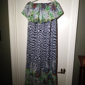 Color Me Red Navy Blue Maxi Dress - Size L